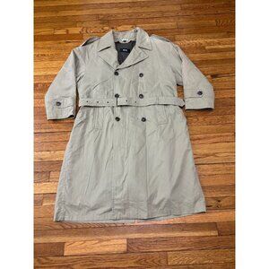 BOSS Hugo Boss Mens Trench Coat Size 38R Beige Removeable Liner Dress Overcoat